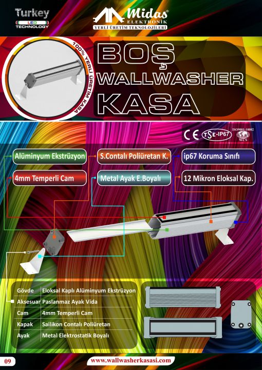  wallwasher boş kasa imalatı 